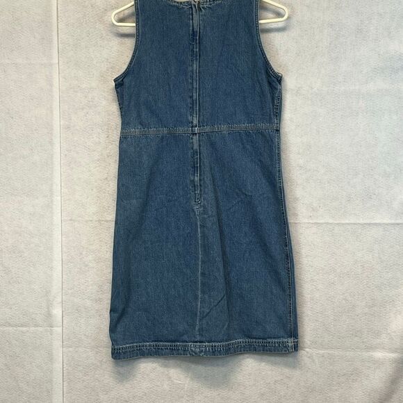 Y2K OLD NAVY Dress Women’s Sz 6 Blue Jeans Denim Mini Sleeveless Sheath Vintage - Picture 10 of 12